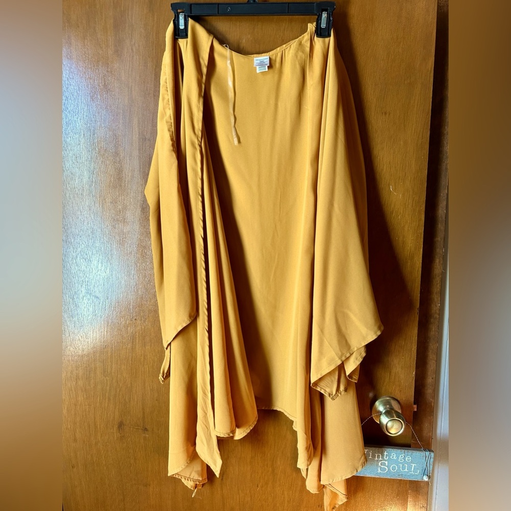 Elegant Mustard Sheer Kimono